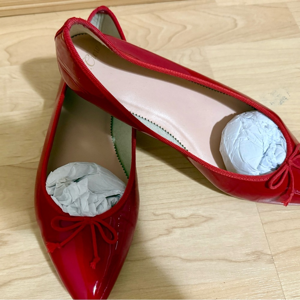 J. Crew Vibrant Red Flats